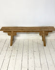 Slimline Rustic Teak Bench Seat