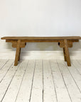 Slimline Rustic Teak Bench Seat