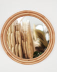 Small Round Rattan Mirror 60cm Dia