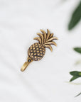 Small Tropical Pineapple Brass Wall Hook 8cm