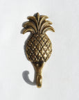 Small Tropical Pineapple Brass Wall Hook 8cm