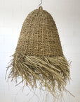 Medium Natural Seagrass Fringe Pendant