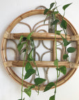 Small Round Rattan Shelf