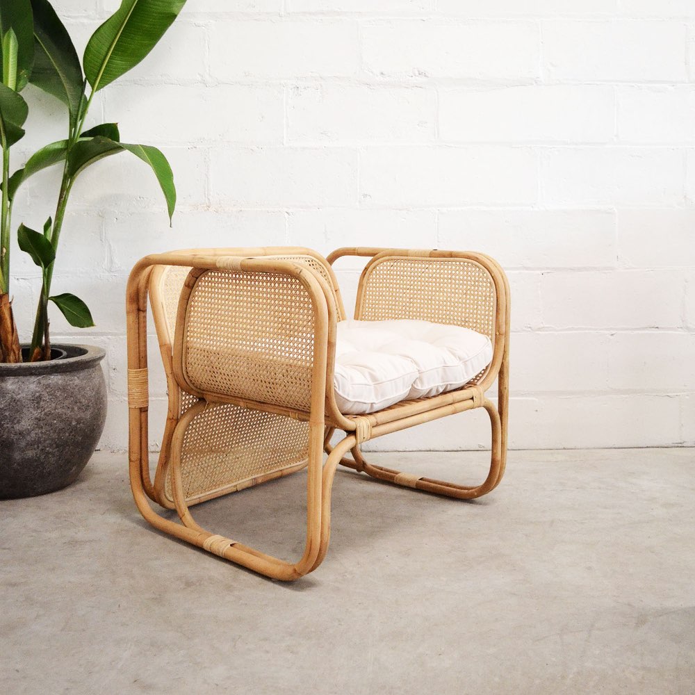 Square Rattan Lounger Chair | Pre Order