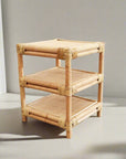 Square Rattan Bed Side Table