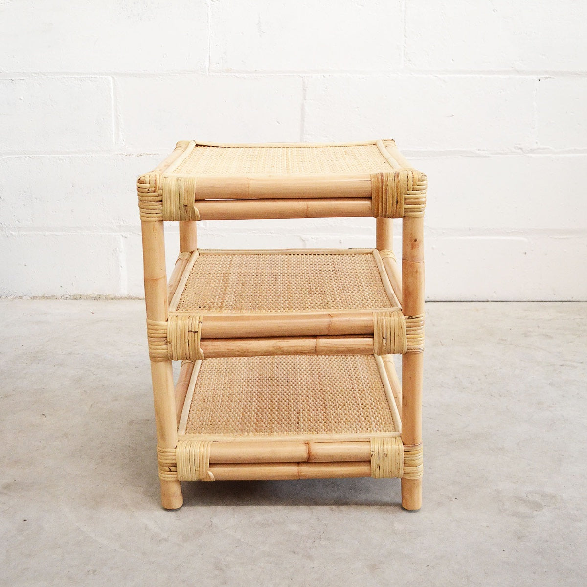 Square Rattan Side Table