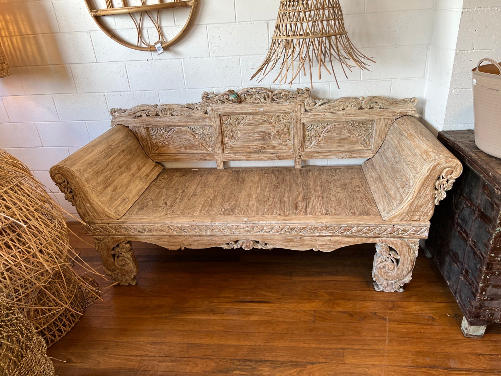 Sanur Balinese Timber Daybed - 250cm | Made To Order