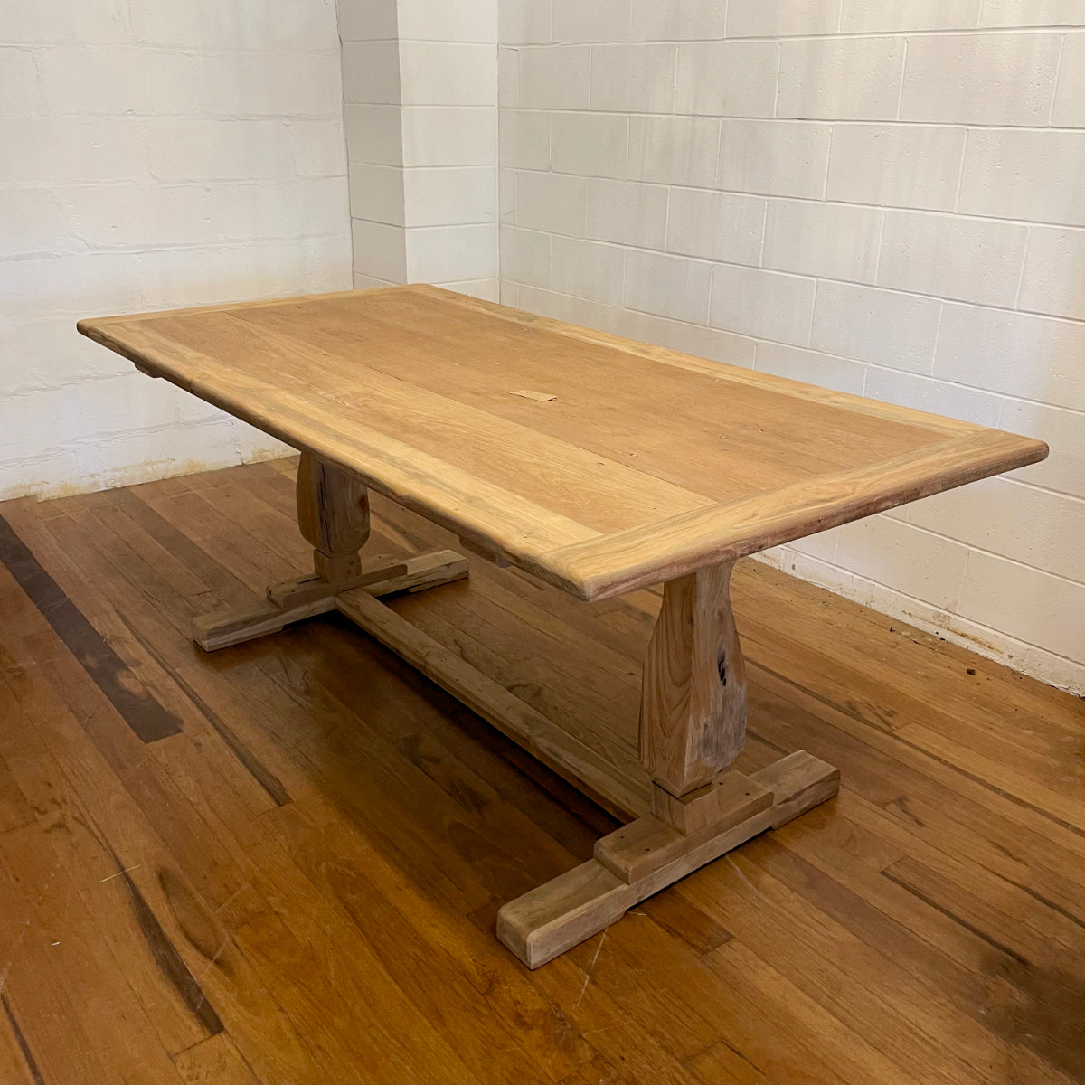 Teak Timber Titan Leg Dining Table 2.5m x 1m