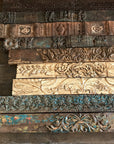 Vintage Indian Carved Timber Panels