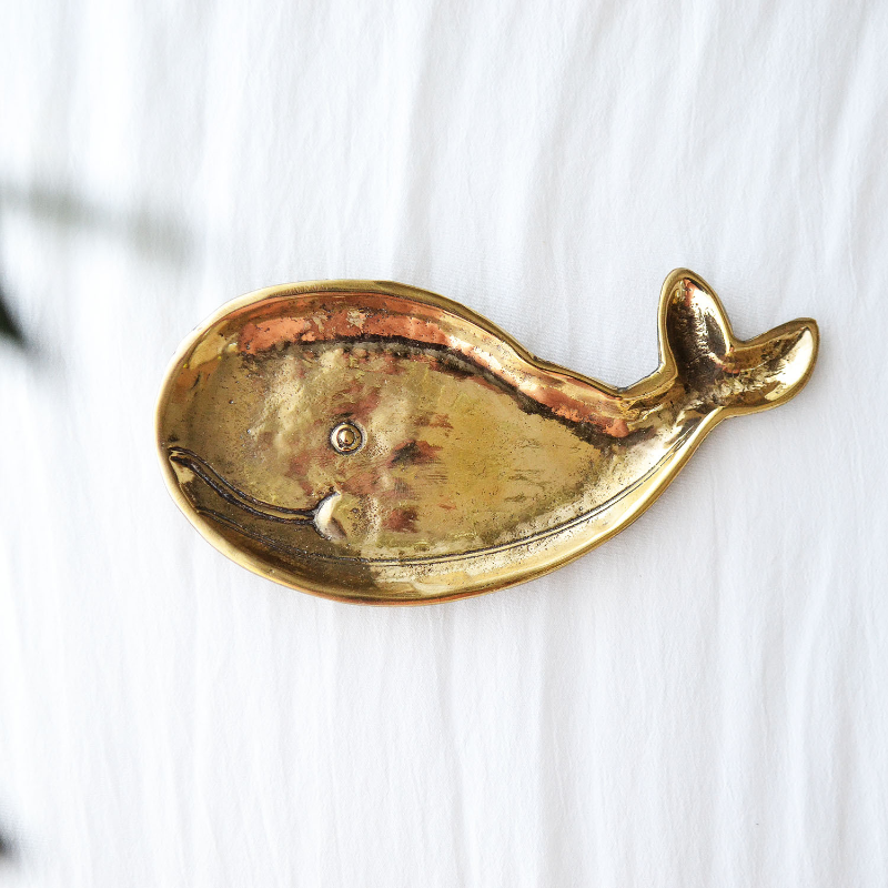 Whale Brass Dish