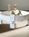 White Indian Timber Grinder Tables 70cm