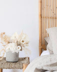 Woven Seagrass & Teak Stool | Made To Order
