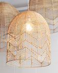 Small Zig Zag Rattan Pendant