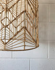 Small Zig Zag Rattan Pendant