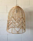 Small Zig Zag Rattan Pendant