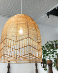 Medium Zig Zag Rattan Pendant