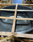 Round Concrete Terrazzo Stone Bath 1500mm - Dark Grey