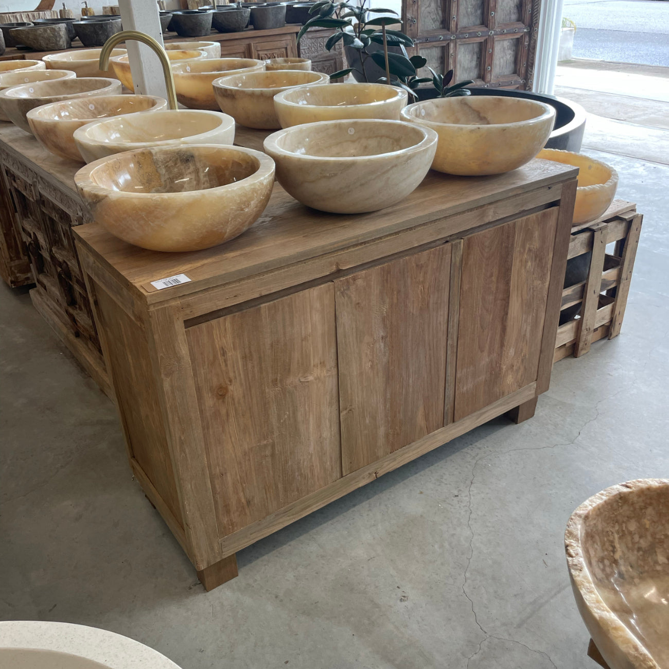 Natural Teak Vanity 120cm