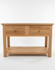 Rustic Teak 2 Drawer Console Vanity - 120cm Length