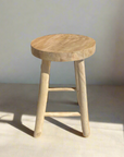 Medium Cabana Rustic Teak Stool 55cm