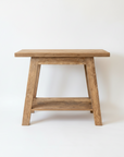 Rustic Teak Shelf Console Table - 90cm Length