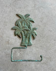 Aged Brass Oasis Palms Toilet Roll Holder