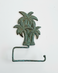 Aged Brass Oasis Palms Toilet Roll Holder