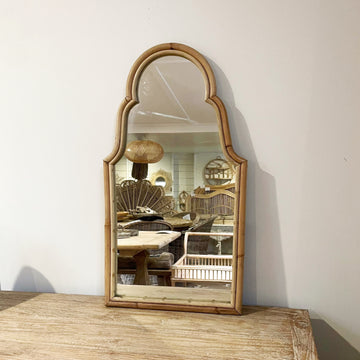 Amber Natural Rattan Mirror