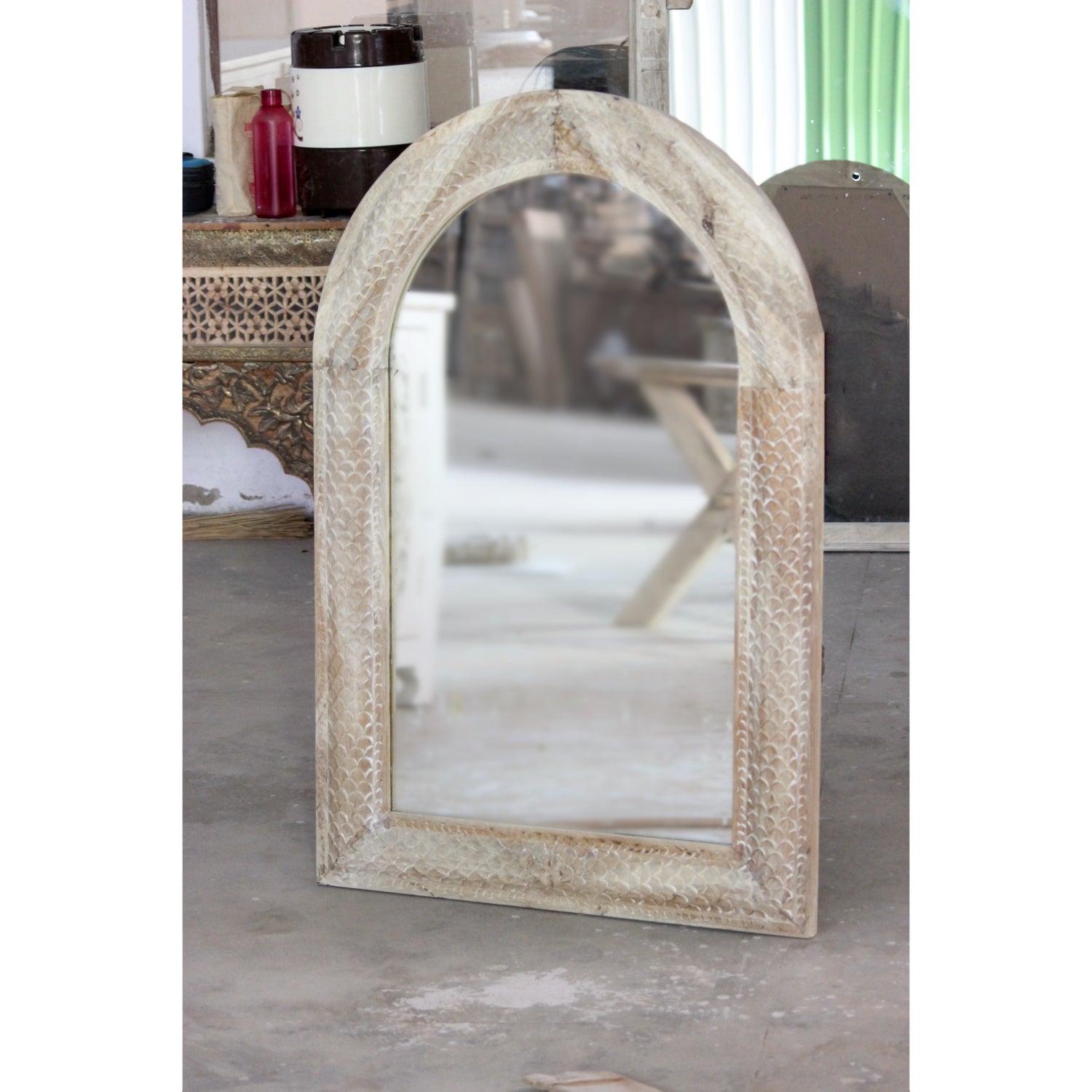 Azalia Acid Wash Indian Arch Mirror 80x120cm