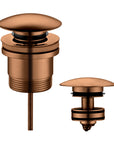 Universal Mushroom Pop Up Waste - Brushed Copper
