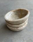 Beige Marble Stone Round Dish 9cm Dia