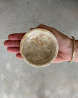 Beige Marble Stone Round Dish 9cm Dia