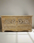 Belang White Wash Carved Teak Vanity 150cm