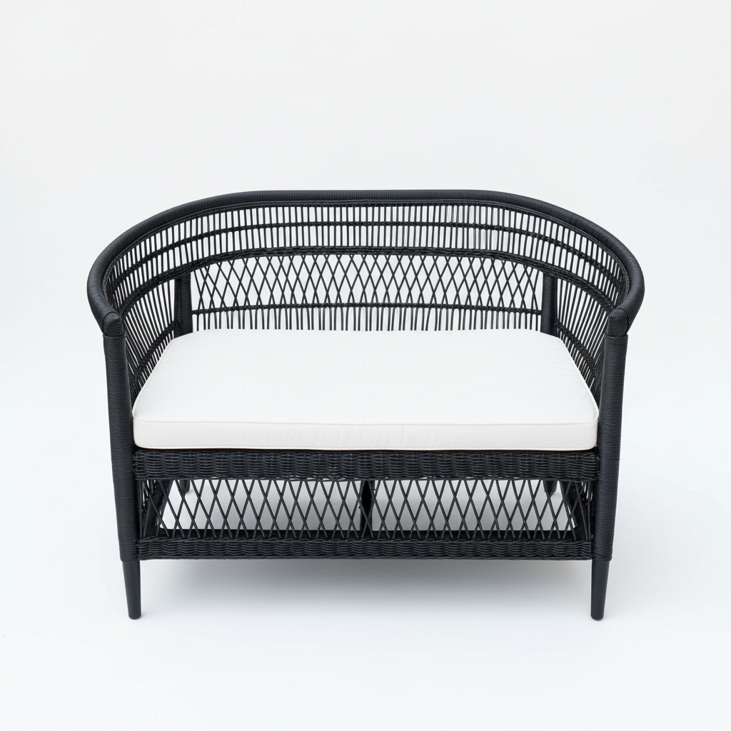 Black Malawi Style Double Rattan Chair – Paradise Living Co.