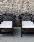 Black Malawi Style Rattan Chair