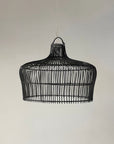 Black Zari Rattan Pendant 60cm Dia