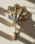 Brass Fan Clam Shell Wall Hook