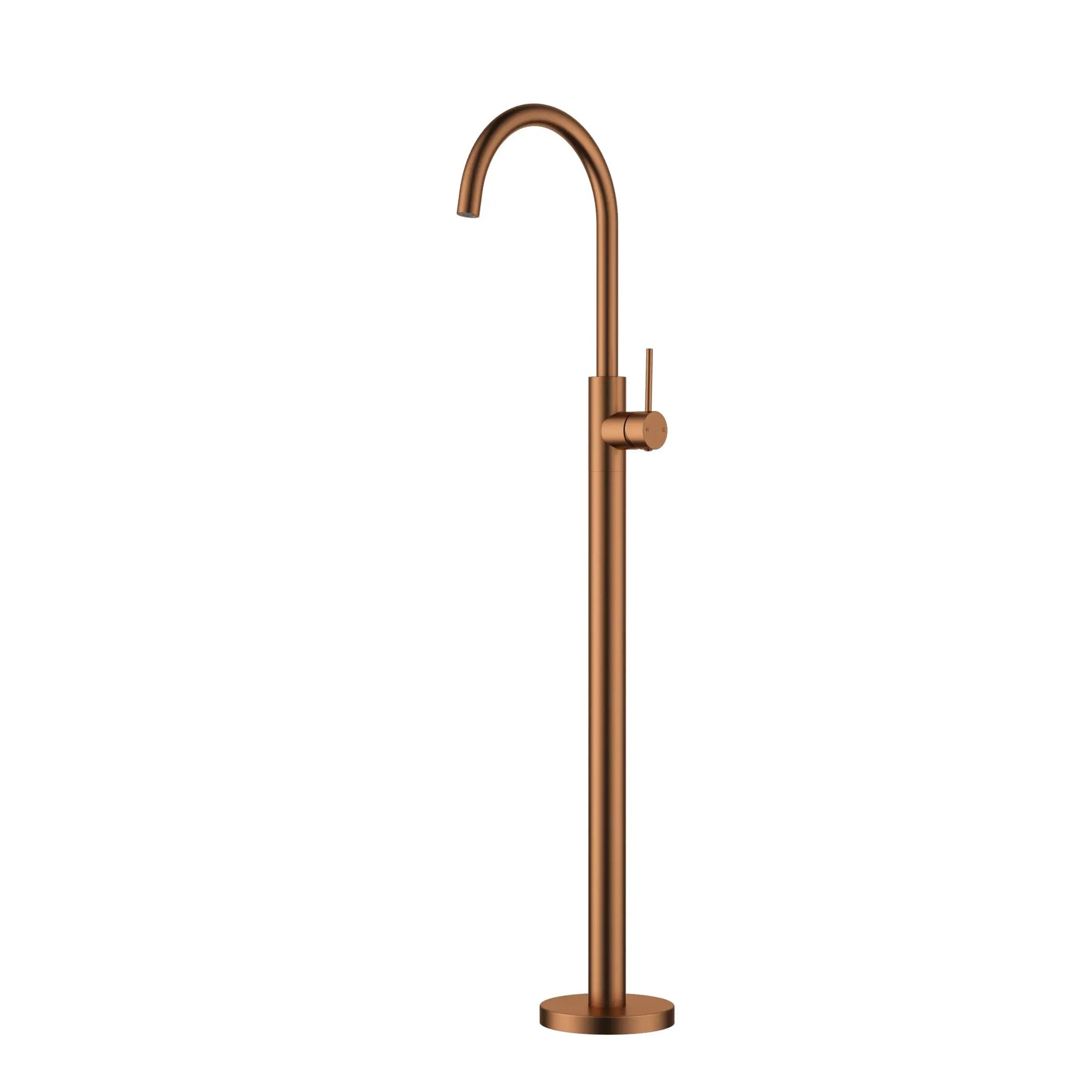 Otus Slimline Bath Filler Floor Mixer - Brushed Copper | Pre Order