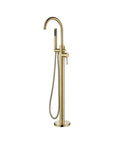 Otus Bath Filler & Hand Shower Floor Mixer - Brushed Gold | Pre Order