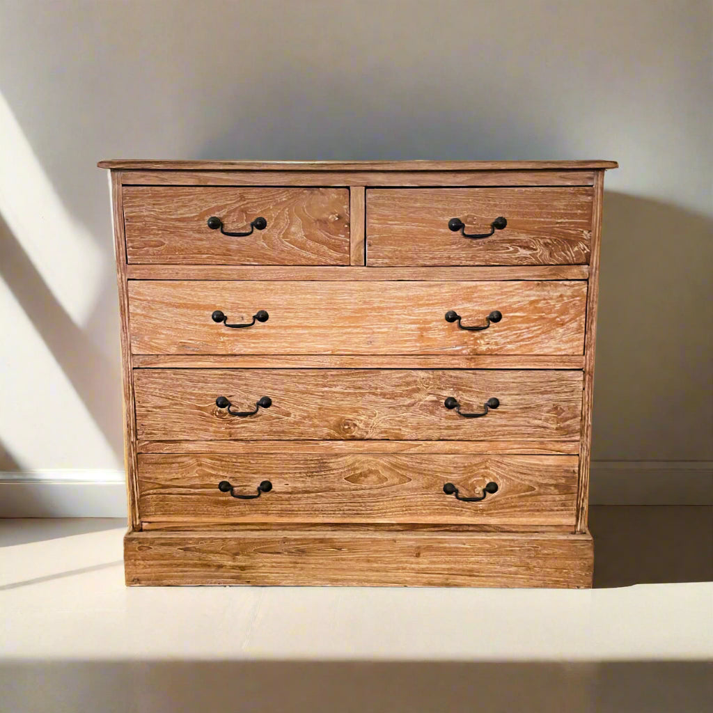Timber Drawers Byron Chest of 5 Timber Drawers – Paradise Living Co.