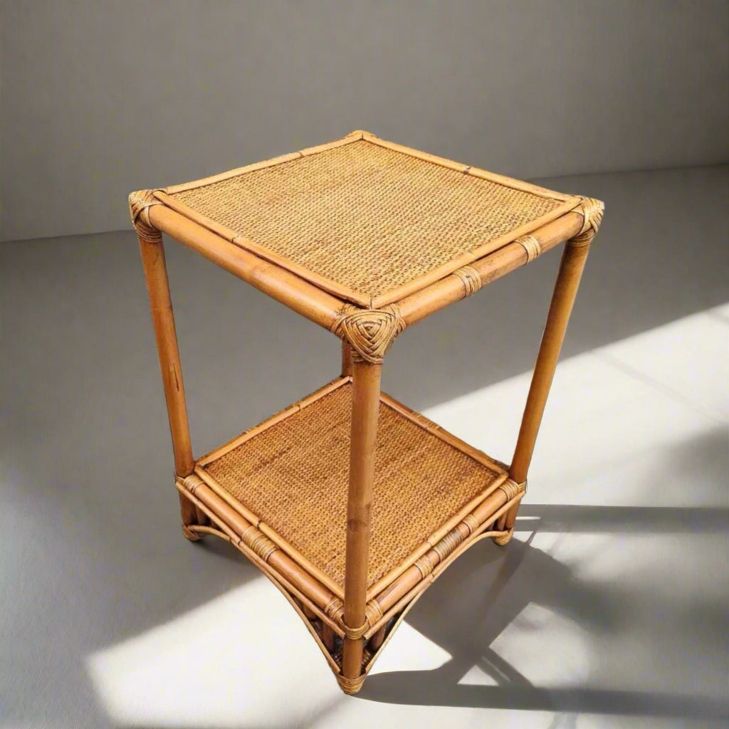 Caramel Bangalow Rattan Side Table