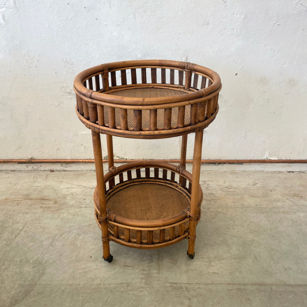 Caramel Halia Round Rattan Bar Cart – Paradise Living Co.