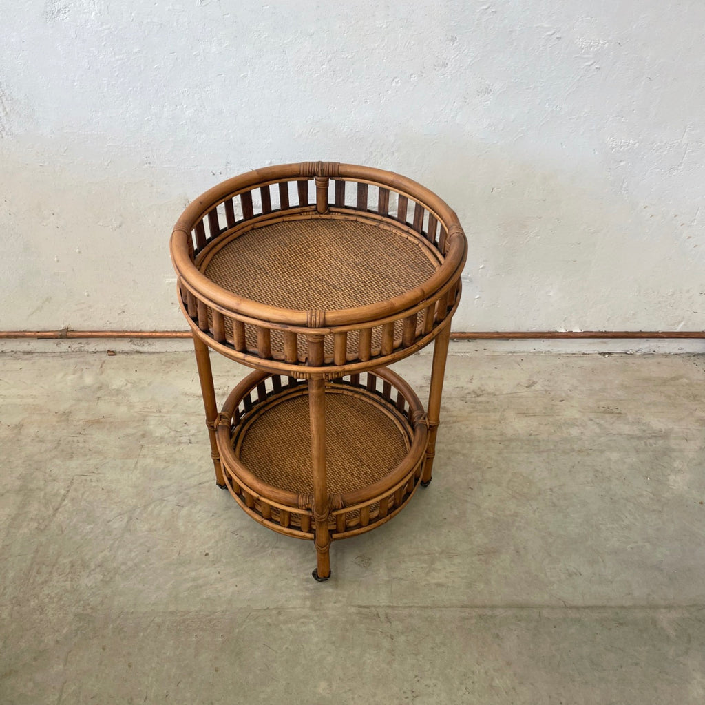 Caramel Halia Round Rattan Bar Cart – Paradise Living Co.
