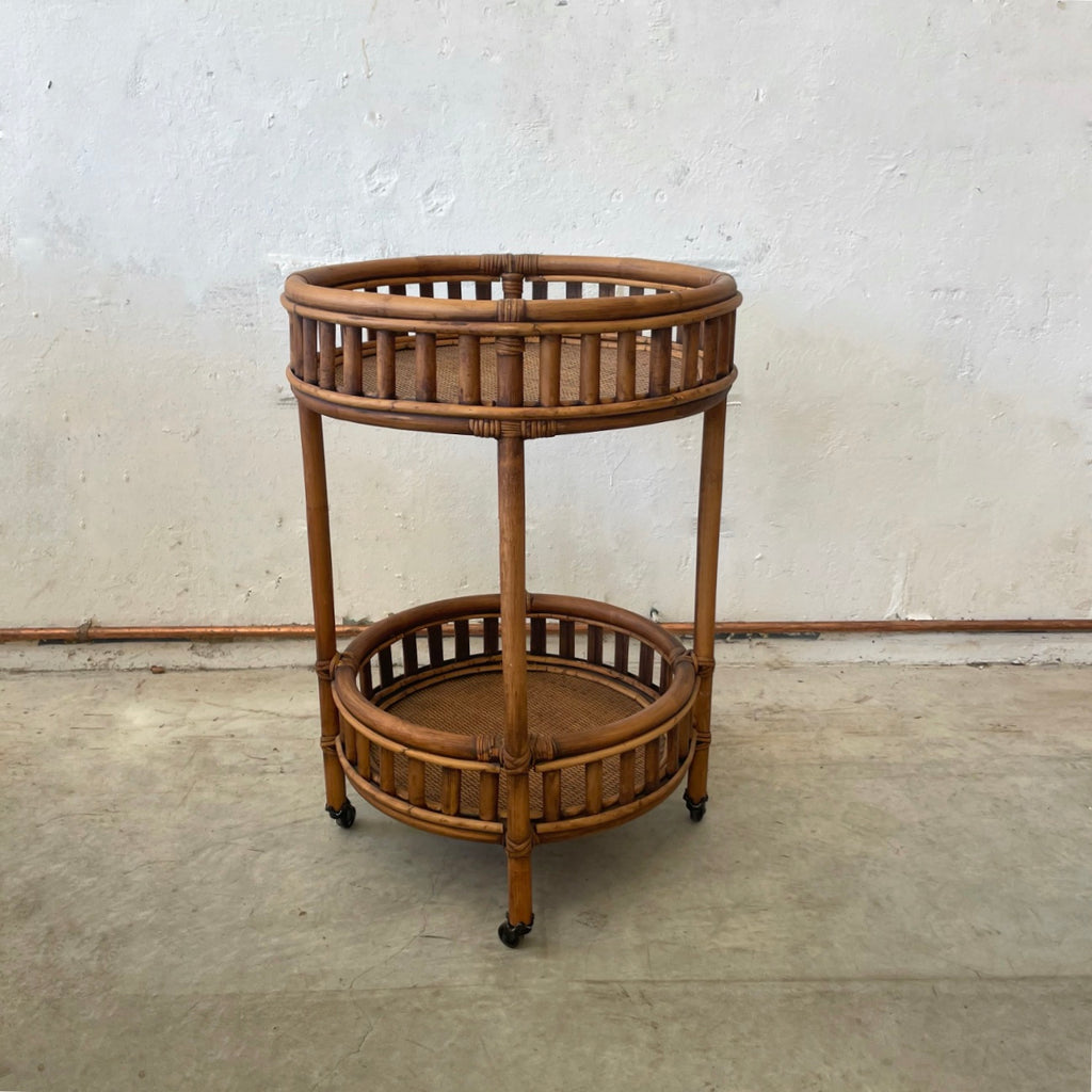 Caramel Halia Round Rattan Bar Cart – Paradise Living Co.
