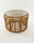 Caramel Lennox Round Rattan Coffee Table