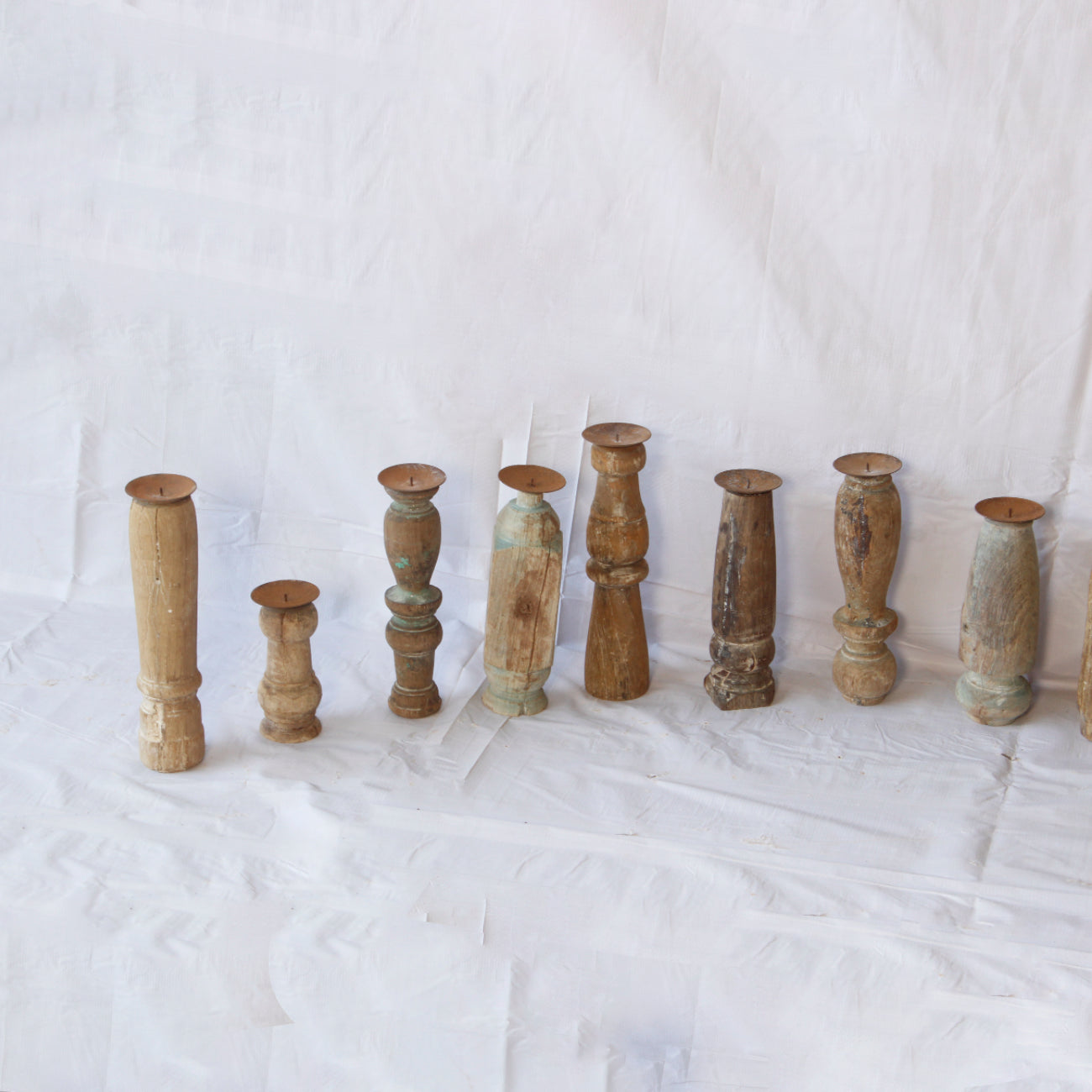 Carved Indian Candle Stands - Assorted Designs