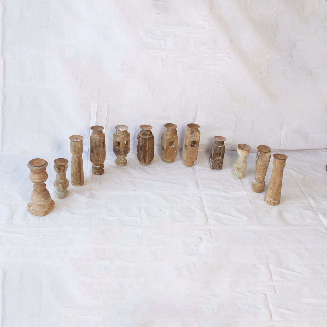 Carved Indian Candle Stands - Assorted Designs