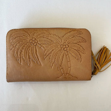 Coco Palm Tan Leather Wallet