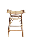 Curved Rattan Counter Stool - Set of 6