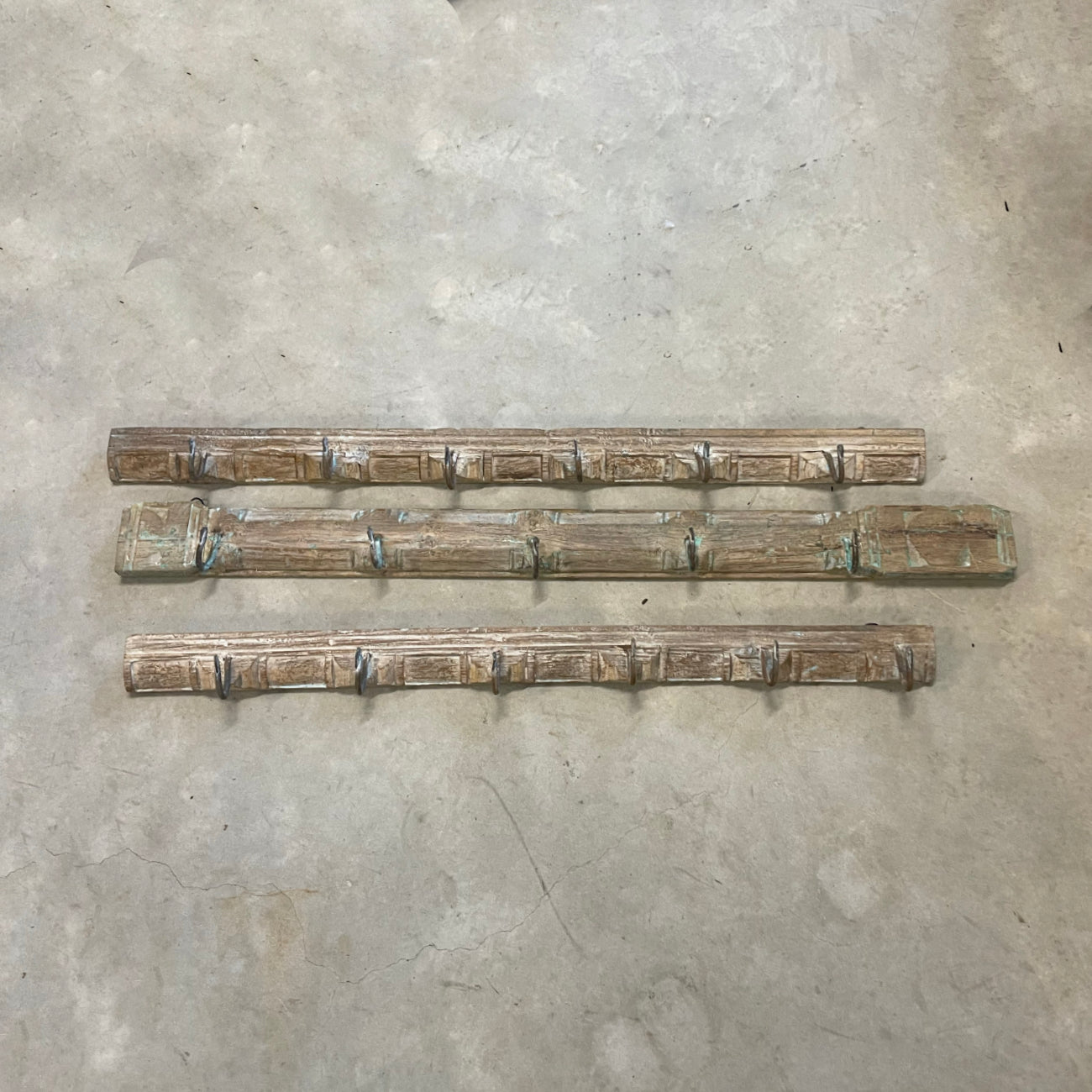 Extra Large Patla Vintage Indian Timber Wall Hooks